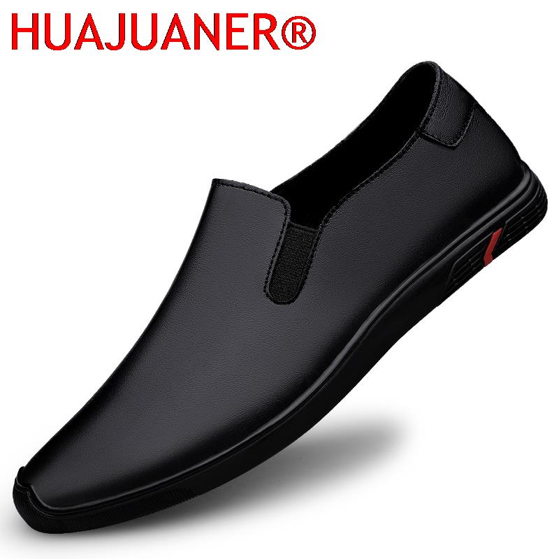 Men Formal Wear All Black - 本革靴メンズローファー高級ビジネスフォーマルウェアオールマッチカジュアルブラックブラウン結婚式の靴スリッポンモカシン男