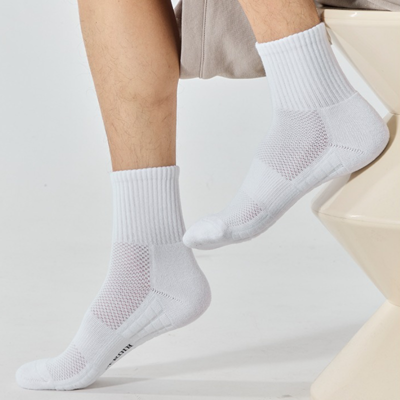 メンズ厚底吸汗通気性スポーツソックス、ランニング用ボトムクッ - Sock Garter Men のレビューと価格