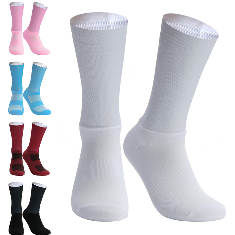 新しいプロチームエアロソックス滑り止めシリコンサイクリングソ - Sock Garter Men のレビューと価格