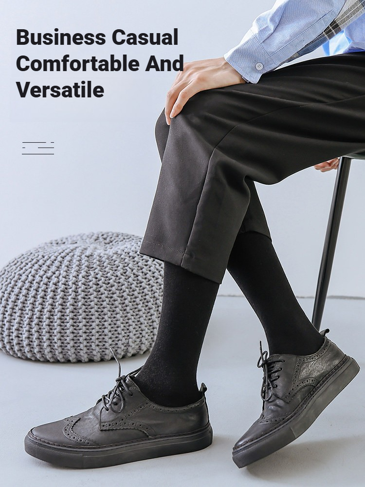 メンズ用、無地の膝丈ビジネスソックス1足。柔らかく伸縮性があ - Sock Garter Men のレビューと価格